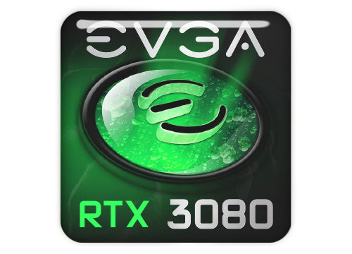 EVGA GeForce RTX 3080 1"x1" Insignia de caja abovedada con efecto cromado / Logotipo adhesivo