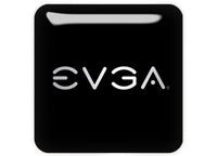 EVGA 1"x1" Chrome Effect Domed Case Badge / Sticker Logo