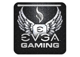 EVGA Gaming 1"x1" Badge de boîtier bombé effet chromé / Logo autocollant