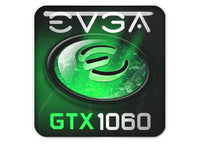 EVGA GeForce GTX 1060 1"x1" Chrome Effect Domed Case Badge / Sticker Logo