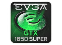 EVGA GeForce GTX 1650 Super 1"x1" Chrome Effect Domed Case Badge / Sticker Logo