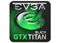 EVGA GeForce GTX TITAN Black 1"x1" Chrome Effect Domed Case Badge / Sticker Logo
