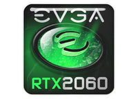 EVGA GeForce RTX 2060 1"x1" Chrome Effect Domed Case Badge / Sticker Logo