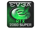 EVGA GeForce RTX 2060 Super 1"x1" Insignia de caja abovedada con efecto cromado / Logotipo adhesivo