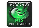 EVGA GeForce RTX 2080 Super 1"x1" Insignia de caja abovedada con efecto cromado / Logotipo adhesivo