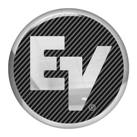Electro Voice EV 1.5" Diameter Round Chrome Effect Domed Case Badge / Sticker Logo