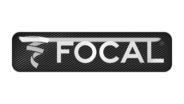 Focal 2"x0.5" Chrome Effect Domed Case Badge / Sticker Logo
