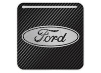 Ford 1"x1" Chrome Effect Domed Case Badge / Sticker Logo