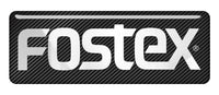 Fostex 2.75"x1" Chrome Effect Domed Case Badge / Sticker Logo