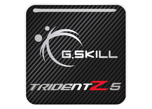 G.Skill Trident Z5 DDR5 1"x1" Chrome Effect Domed Case Badge / Sticker Logo