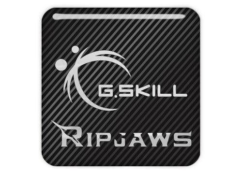G.Skill Ripjaws 1"x1" Chrome Effect Domed Case Badge / Sticker Logo