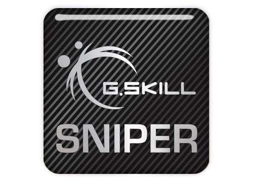 G.Skill Sniper 1"x1" Chrome Effect Domed Case Badge / Sticker Logo