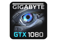 Gigabyte GeForce GTX 1080 1"x1" Chrome Effect Domed Case Badge / Sticker Logo