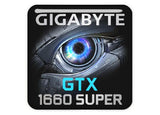 Gigabyte GeForce GTX 1660 Super 1"x1" Estuche abovedado con efecto cromado Insignia / Logotipo adhesivo
