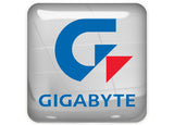 Gigabyte 1"x1" Badge de boîtier bombé effet chromé / Logo autocollant