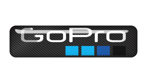 GoPro 2"x0.5" Chrome Effect Domed Case Badge / Sticker Logo