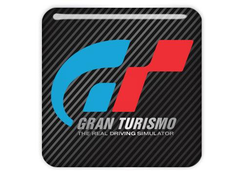 Insignia/logotipo adhesivo de caja abovedada con efecto cromado de 1"x1" de Gran Turismo GT