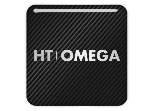 HT Omega 1"x1" Chrome Effect Domed Case Badge / Sticker Logo