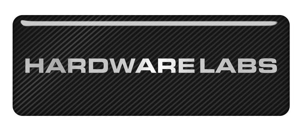 Hardware Labs 2.75"x1" Chrome Effect Domed Case Badge / Sticker Logo