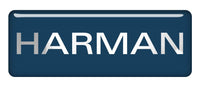 Harman 2.75"x1" Chrome Effect Domed Case Badge / Sticker Logo