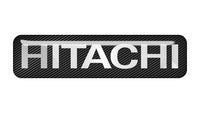 Hitachi 2"x0.5" Chrome Effect Domed Case Badge / Sticker Logo