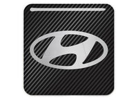 Hyundai 1"x1" Chrome Effect Domed Case Badge / Sticker Logo