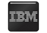 IBM 1"x1" Chrome Effect Domed Case Badge / Sticker Logo