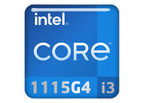 Intel Core i3 1115G4 1"x1" Badge de boîtier bombé effet chromé / Logo autocollant