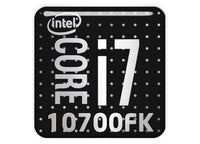 Intel Core i7 10700FK 1"x1" Chrome Effect Domed Case Badge / Sticker Logo