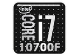 Intel Core i7 10700F 1"x1" Insignia de caja abovedada con efecto cromado / Logotipo adhesivo