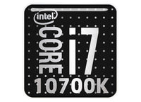 Intel Core i7 10700K 1"x1" Chrome Effect Domed Case Badge / Sticker Logo