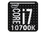 Intel Core i7 10700K 1"x1" Insignia de caja abovedada con efecto cromado / Logotipo adhesivo