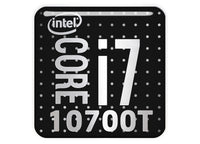 Intel Core i7 10700T 1"x1" Badge de boîtier bombé effet chromé / Logo autocollant