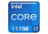 Intel Core i7 11700 1"x1" Chrome Effect Domed Case Badge / Sticker Logo
