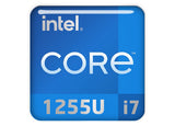 Intel Core i7 1255U 1"x1" Badge de boîtier bombé effet chromé / Logo autocollant