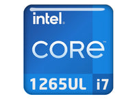 Intel Core i7 1265UL 1"x1" Badge de boîtier bombé effet chromé / Logo autocollant