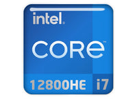 Intel Core i7 12800HE 1"x1" Chrome Effect Domed Case Badge / Sticker Logo