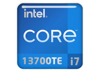 Intel Core i7 13700TE 1"x1" Chrome Effect Domed Case Badge / Sticker Logo