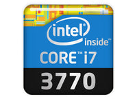 Intel Core i7 3770 1"x1" Chrome Effect Domed Case Badge / Sticker Logo