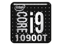 Intel Core i9 10900T 1"x1" Chrome Effect Domed Case Badge / Sticker Logo
