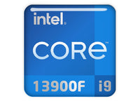 Intel Core i9 13900F 1"x1" Chrome Effect Domed Case Badge / Sticker Logo