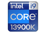 Intel Core i9 13900K 1"x1" Badge de boîtier bombé effet chromé / Logo autocollant