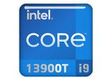 Intel Core i9 13900T 1"x1" Badge de boîtier bombé effet chromé / Logo autocollant