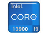 Intel Core i9 13900 1"x1" Chrome Effect Domed Case Badge / Sticker Logo