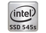 Insignia/logotipo adhesivo de caja abovedada con efecto cromado Intel SSD 545s de 1"x1"