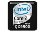 Intel Core 2 Extreme QX9300 1"x1" Insignia de caja abovedada con efecto cromado / Logotipo adhesivo