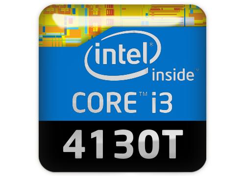 Intel Core i3 4130T 1"x1" Chrome Effect Domed Case Badge / Sticker Logo