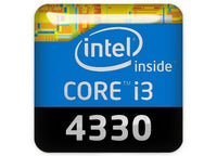 Intel Core i3 4330 1"x1" Chrome Effect Domed Case Badge / Sticker Logo