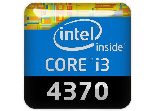 Intel Core i3 4370 1"x1" Chrome Effect Domed Case Badge / Sticker Logo