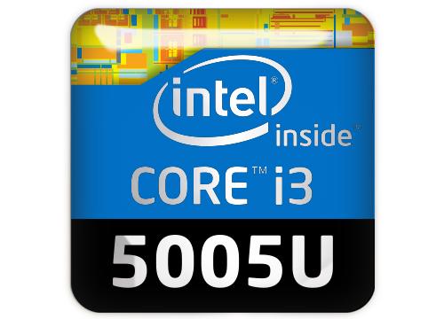 Intel Core i3 5005U 1"x1" Chrome Effect Domed Case Badge / Sticker Logo